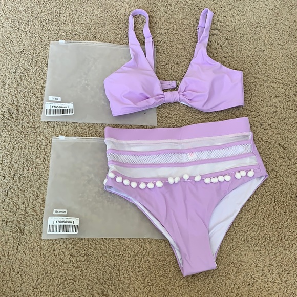 Pink Lily Other - Pink Lily Lavender High Waisted Bikini Size S